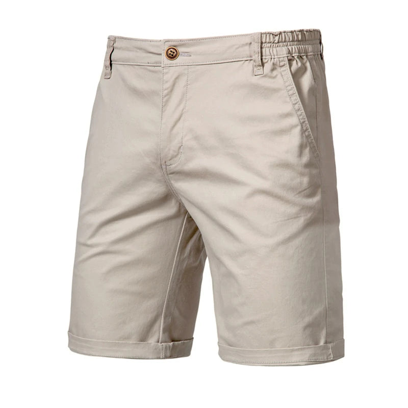 Men’s 100% Cotton Casual Shorts – Elastic Waist Beach & Summer Shorts