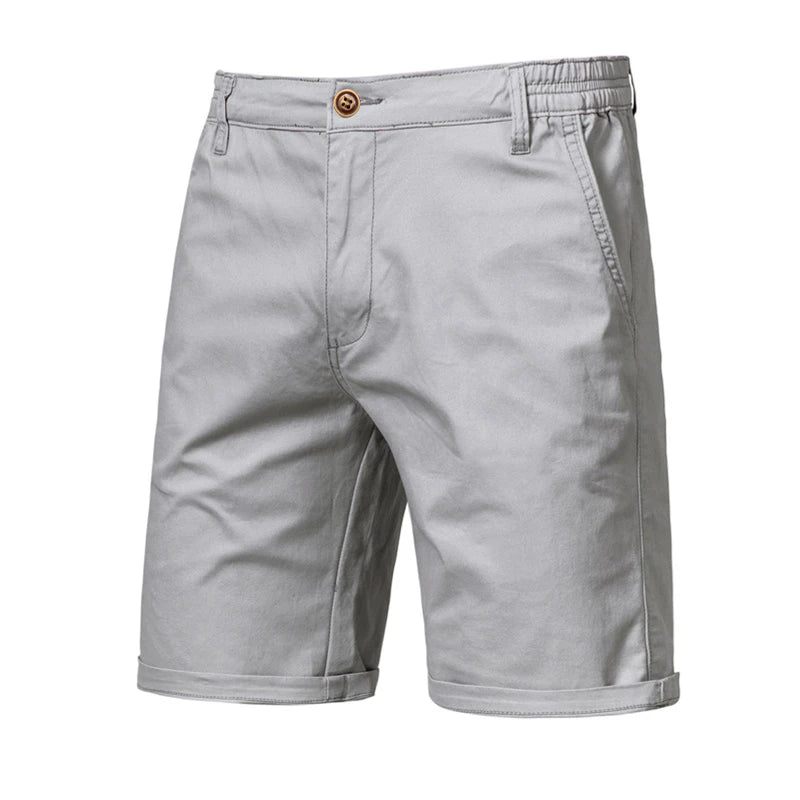 Men’s 100% Cotton Casual Shorts – Elastic Waist Beach & Summer Shorts