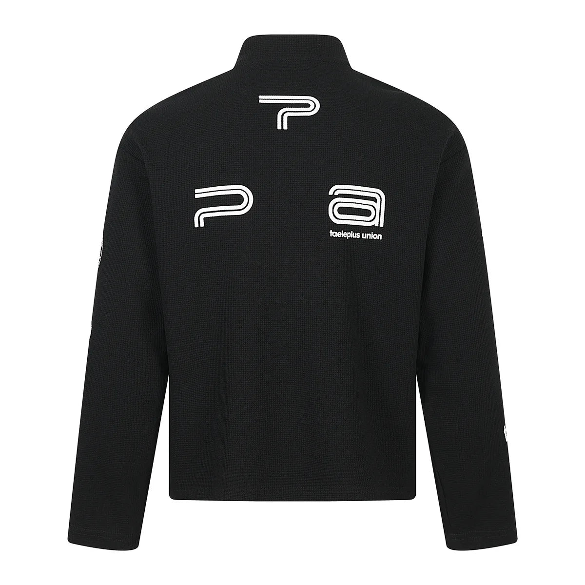 Unisex Waffle Pattern Long Sleeve T-Shirt – Half High Collar Printed Casual Sportswear, Fall 2026