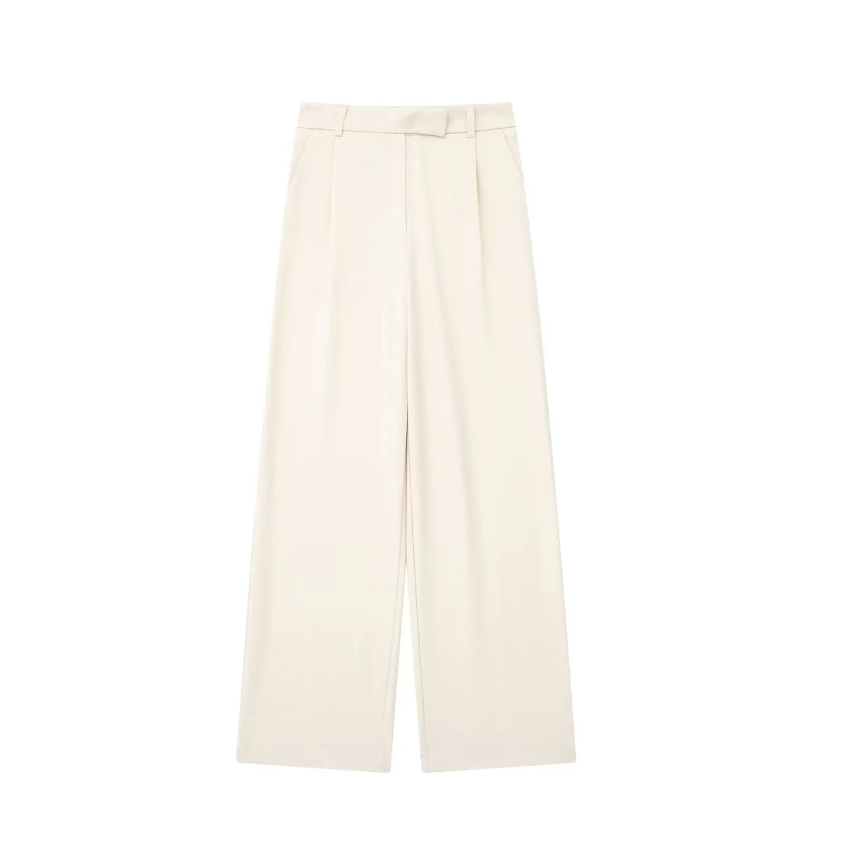 Willshela Women’s High-Waist Pants – Front Zipper Straight-Leg Trousers