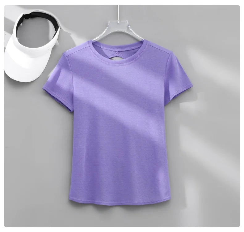 Women’s Quick-Dry Gym T-Shirt – Short Sleeve Yoga & Running Top