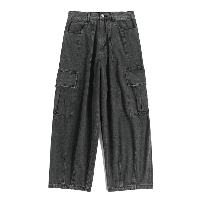 Men's Baggy Harajuku Jeans – Oversized Wide Leg Hip Hop Streetwear Denim