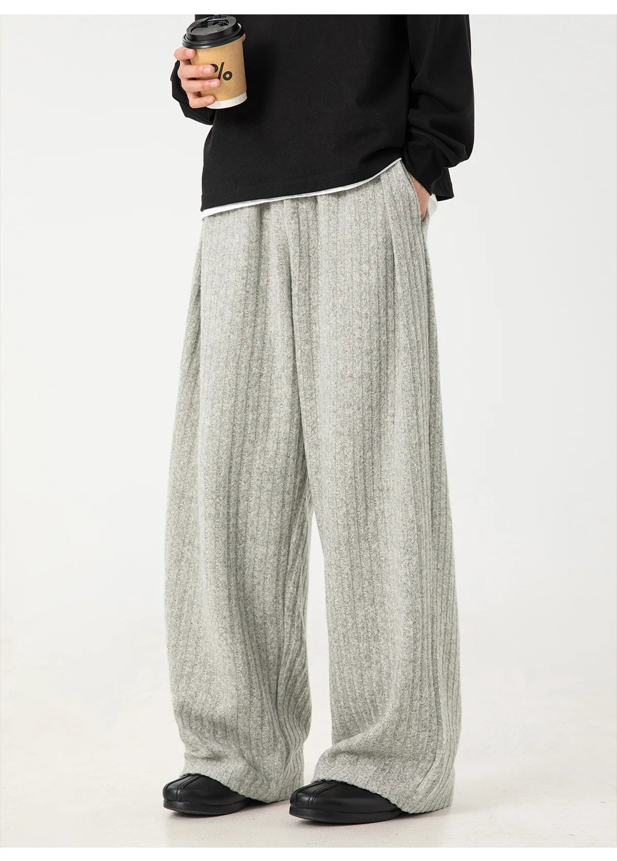 Korean Style Men’s Casual Pants – Wide Leg Streetwear