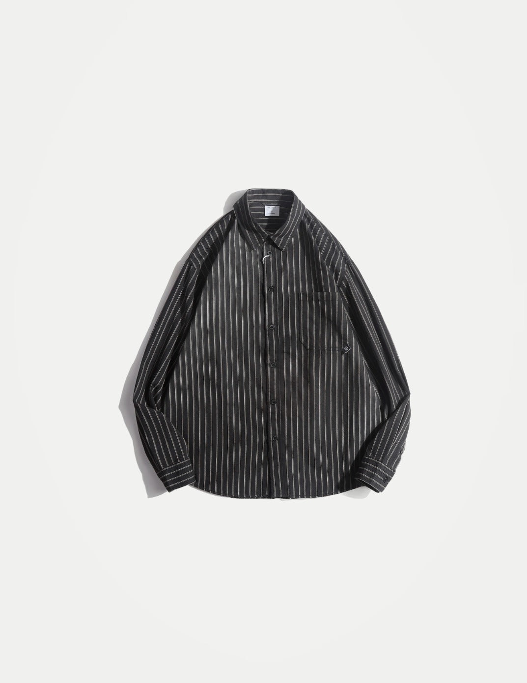 Unisex Vintage Striped Shirt – Loose-Fit Long-Sleeve Casual Top | Japanese-Inspired Spring & Autumn Streetwear