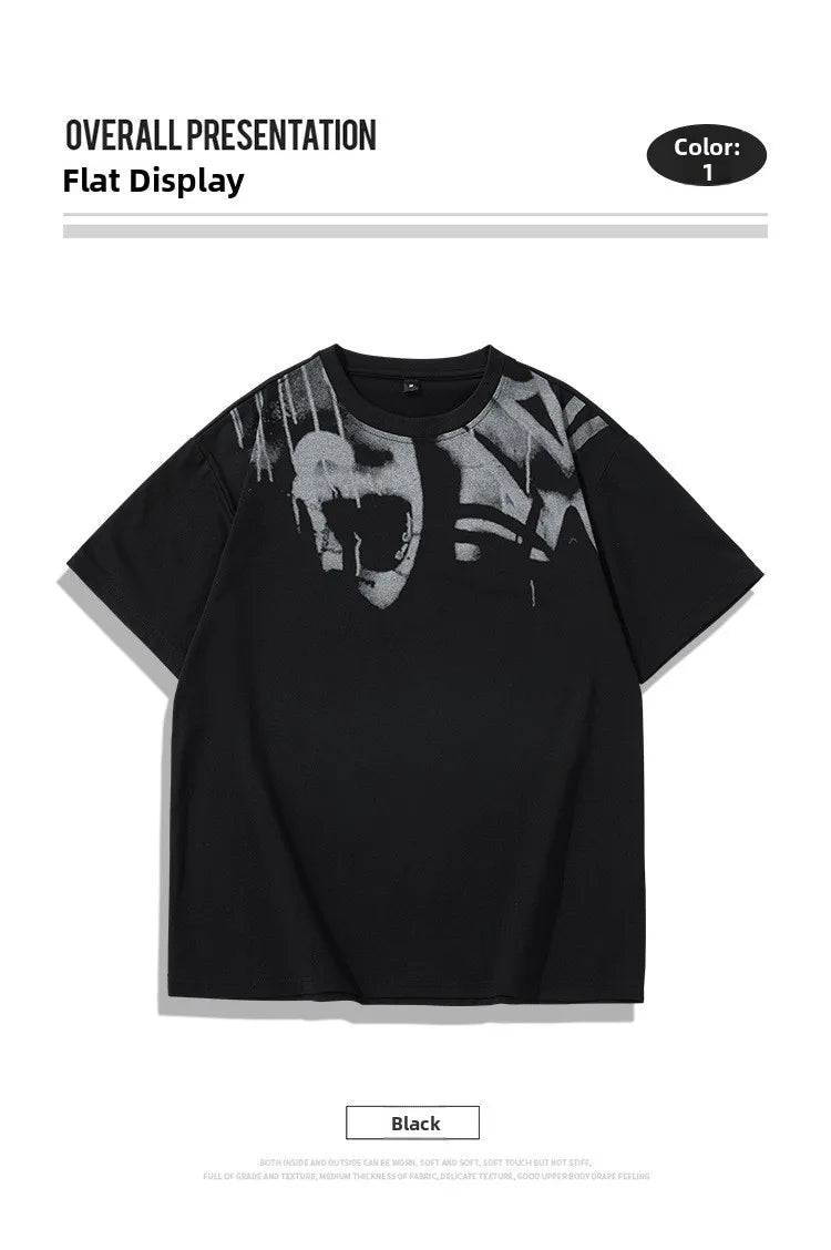 Men's Vintage Short Sleeve T-Shirt – Hip Hop Streetwear Heavyweight Tee