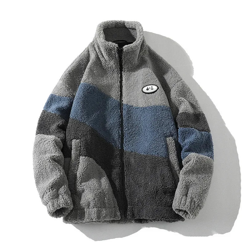 Men’s Winter Windproof Jacket – Warm Loose-Fit Zip-Up Coat, Casual Autumn & Winter Outerwear