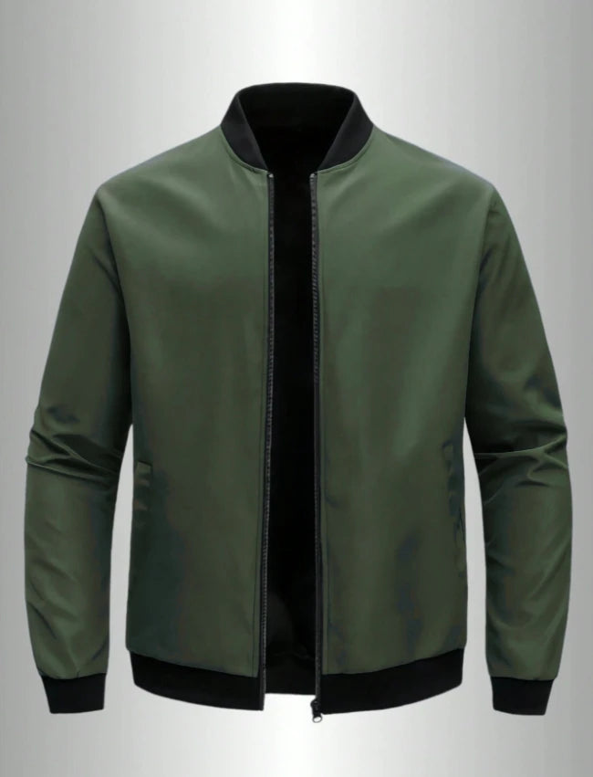 Men's Baseball Collar Solid Colour Jacket – Lightweight Business-Casual Short Coat for Spring & Autumn