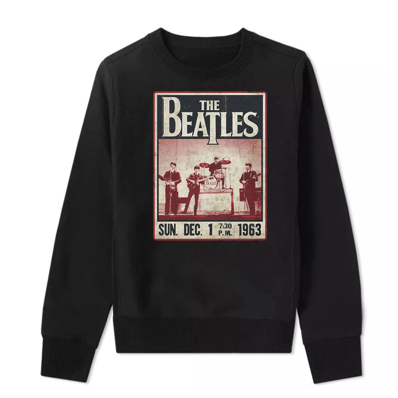 Unisex Beatles Lennon Hoodie – Loose-Fit Casual Pullover Sweatshirt, Stylish Streetwear Top for Men & Women