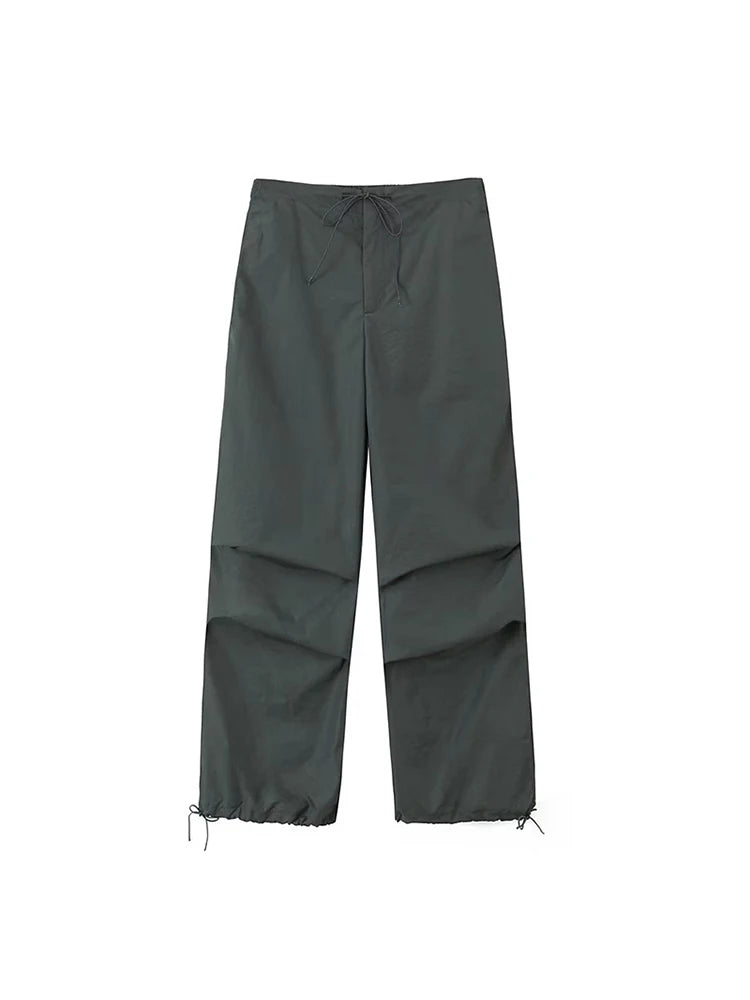 Women’s High-Waist Cargo Parachute Pants – Chic Jogger Trousers