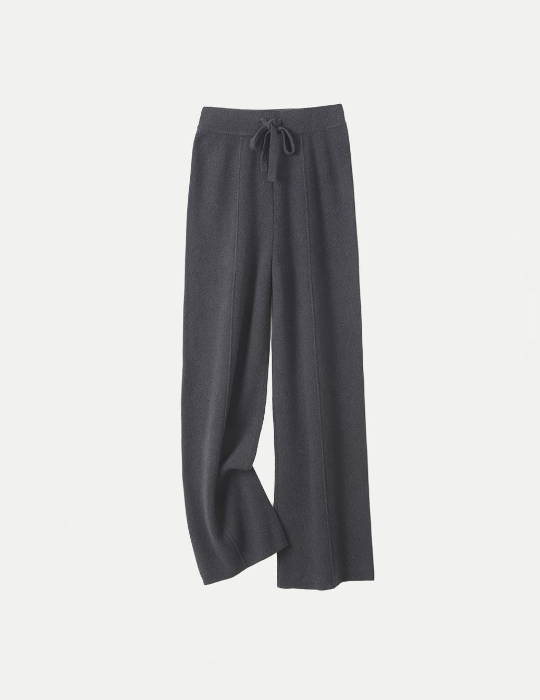 Women’s Merino Wool Wide Leg Pants – Soft Warm Knitted Casual Winter Trousers