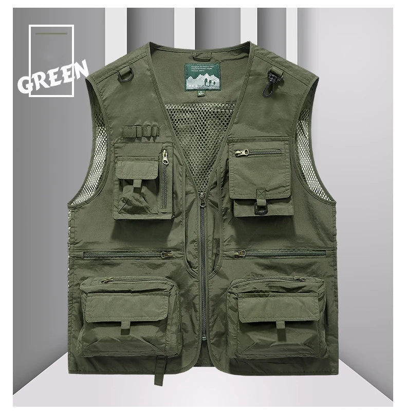 Men's Multi-Pocket Outdoor Fishing Vest – Breathable Leisure Jacket