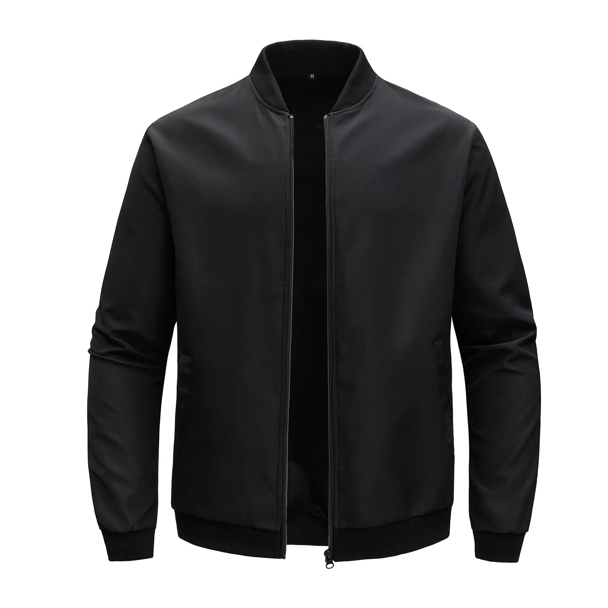 Men's Baseball Collar Solid Colour Jacket – Lightweight Business-Casual Short Coat for Spring & Autumn