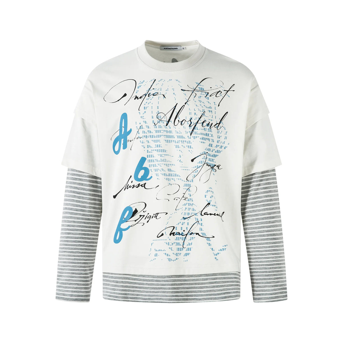 BF.BORFEND Unisex Striped T-Shirt – Long Sleeve Loose Fit Cotton Blend Tee