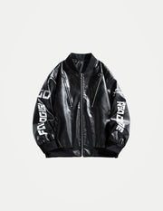 Men’s Retro PU Leather Jacket – Loose Fit Motorcycle Style Casual Jacket