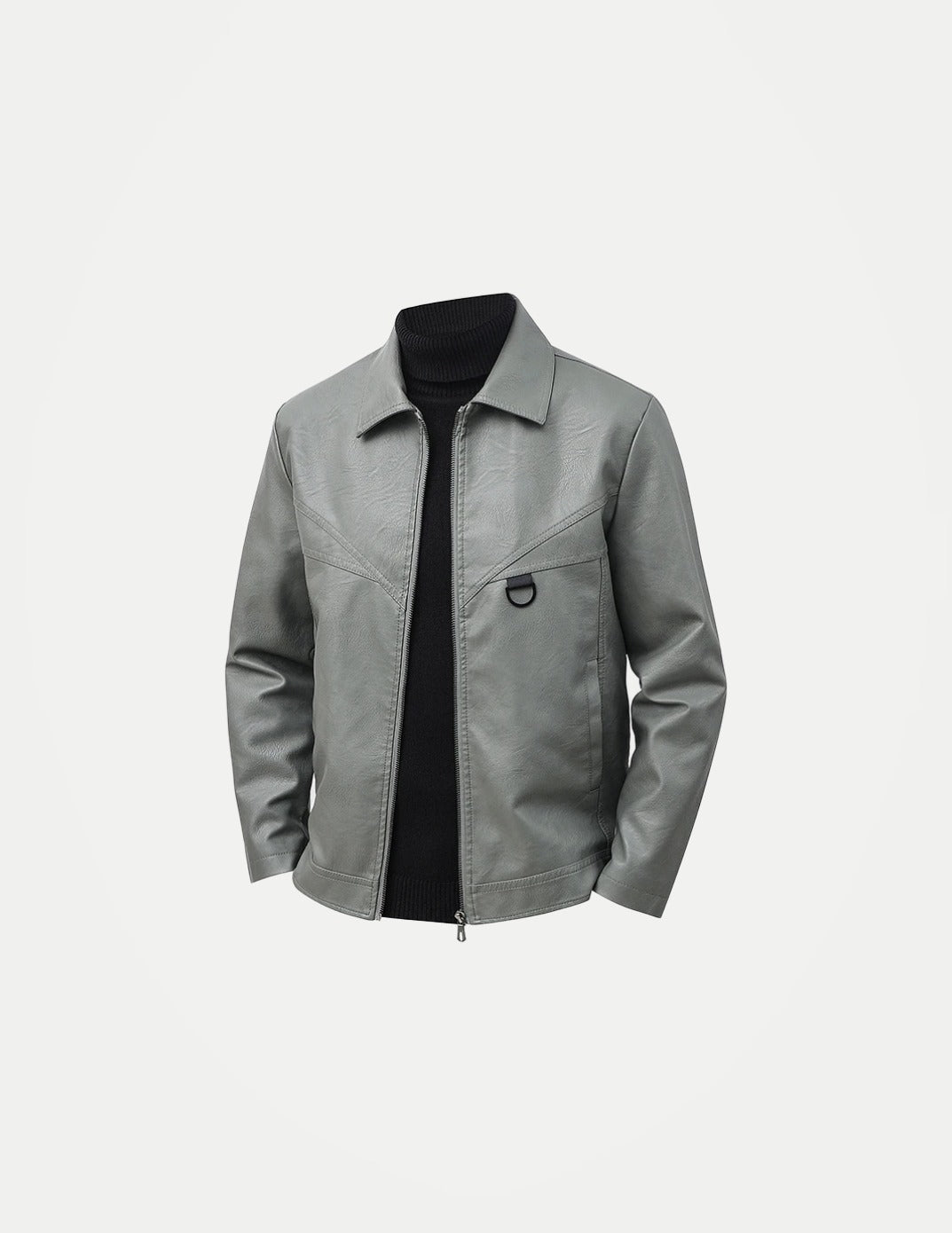 Men’s Slim-Fit Leather Jacket – Retro Lapel Coat | Stylish Spring & Autumn Casual Business Outerwear