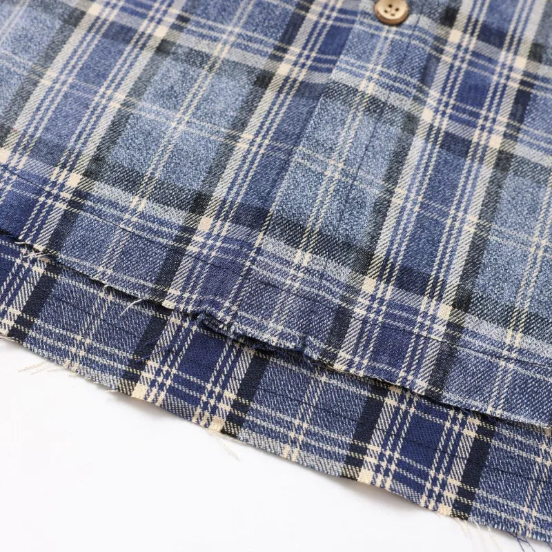 Men's American Style Plaid Shirt – High Street Casual Long Sleeve Top
