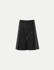 PFHQ Men’s Pinstripe Pleated Shorts – Double-Button A-Line Mid-Length Pants | American Retro Streetwear