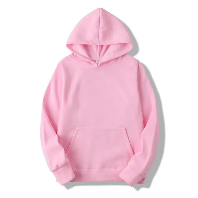 Men’s Fleece Hoodie – Plain Pullover Hooded Sweatshirt, Soft Casual Winter Top