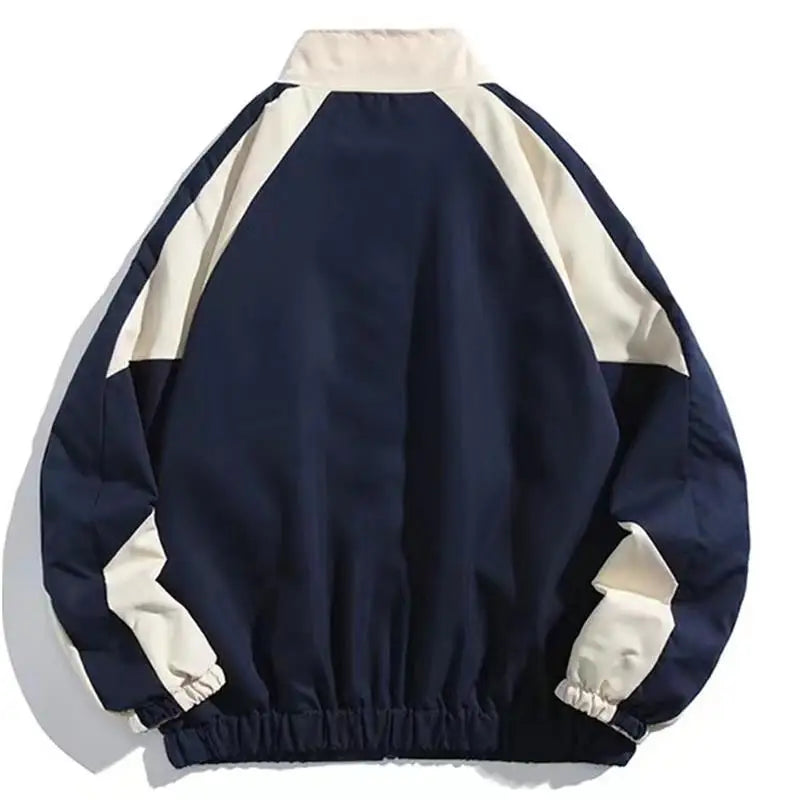 Men’s Reflective Stripe Windbreaker Jacket – Hip Hop Streetwear Zip-Up Sports Coat