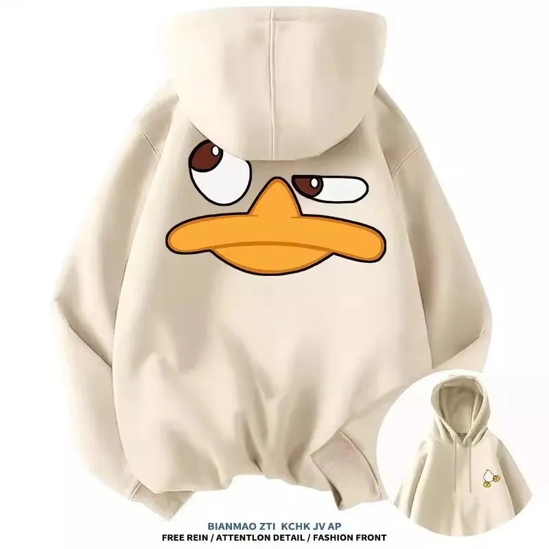 Cartoon Duck Fun Large-size Hooded Sweatshirt