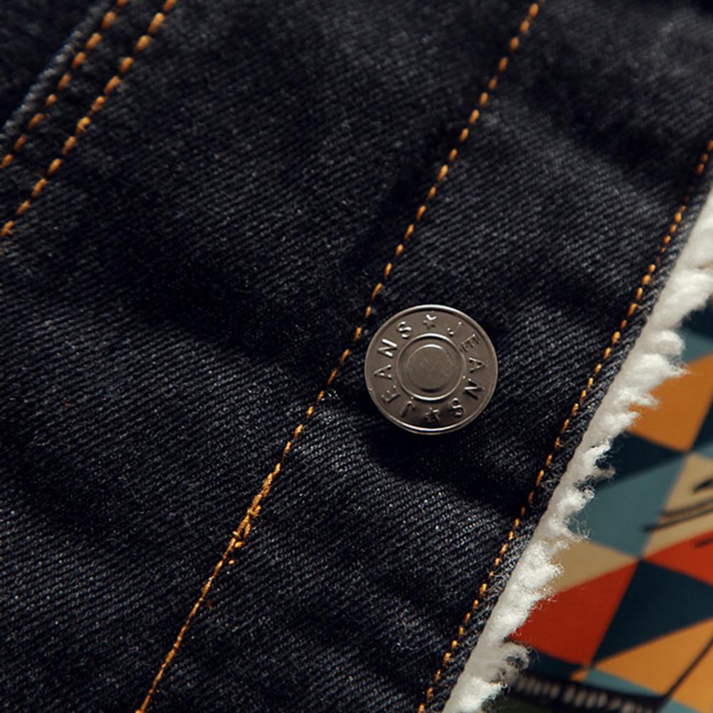 Men's Winter Fleece-Lined Denim Jacket – Thicken Warm Velvet Inner Coat