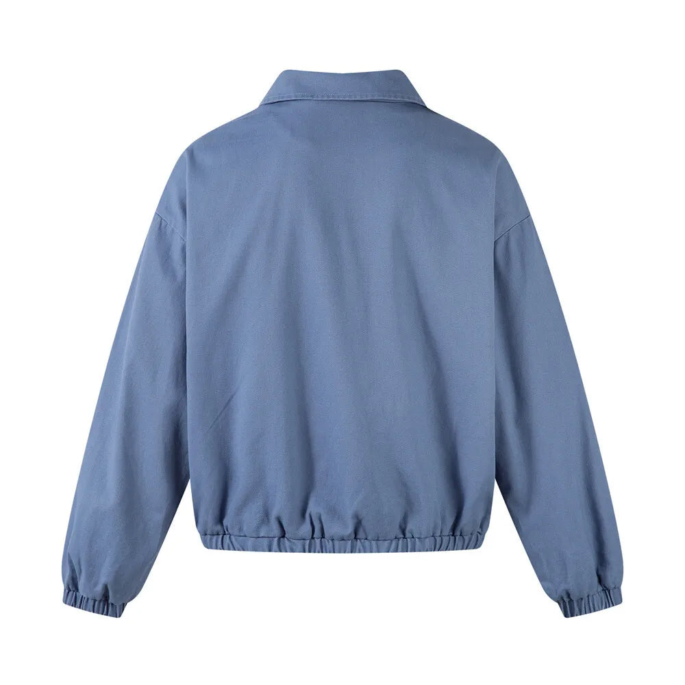 Men’s Solid Color Pullover Hoodie – Loose Fit American High Street Casual Jacket