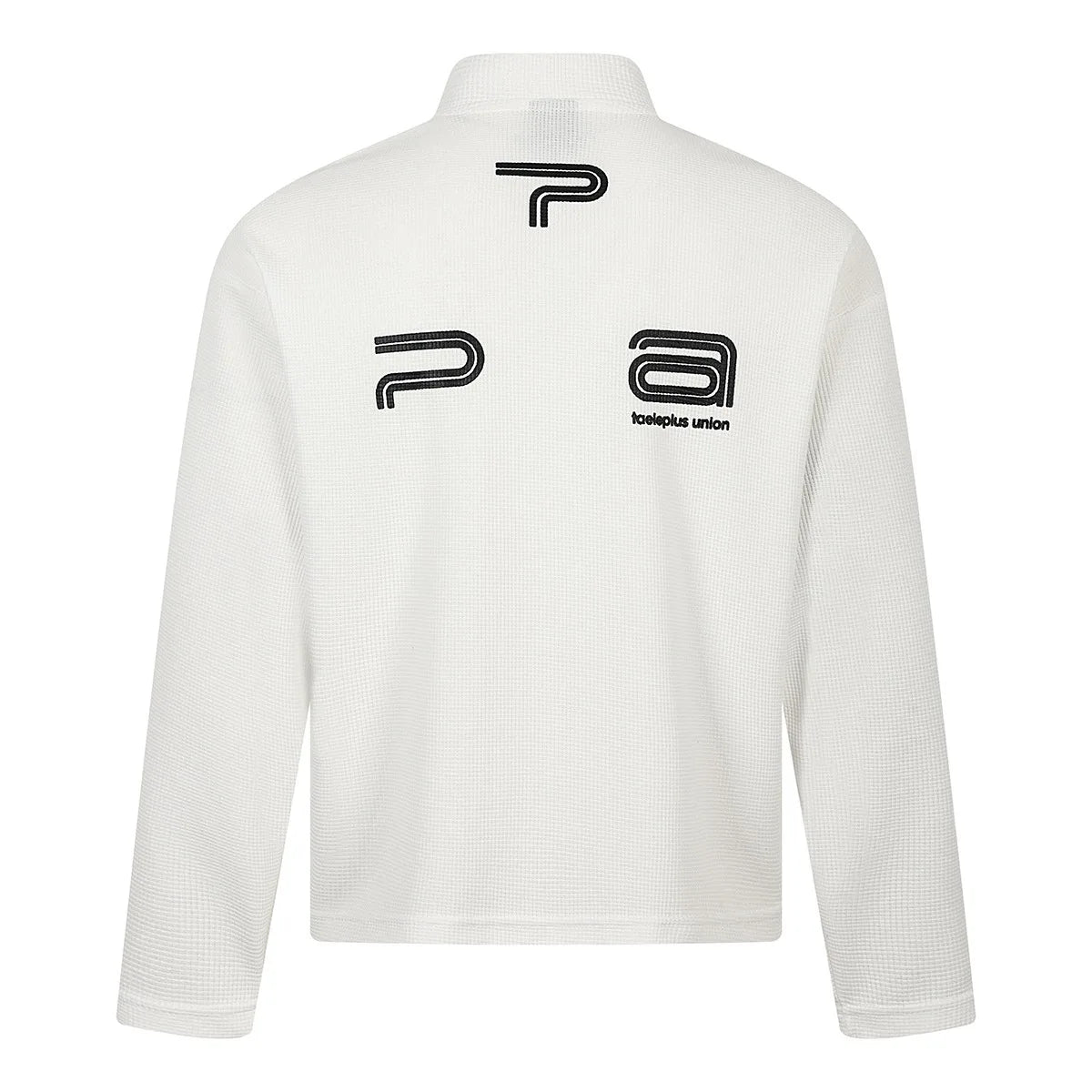 Unisex Waffle Pattern Long Sleeve T-Shirt – Half High Collar Printed Casual Sportswear, Fall 2026