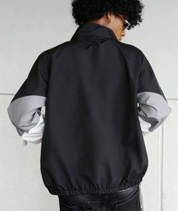 Men's Colour-Block Windproof Jacket – Lightweight Wear-Resistant Casual Travel Coat