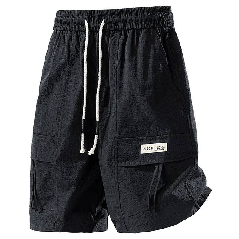 Men’s Plus Size Cargo Shorts 7XL–8XL – American Vintage Workwear Style, Quick-Dry Summer Casual Sports Shorts