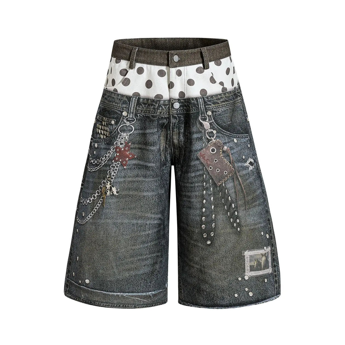 PFHQ Men’s Vintage Wide-Leg Denim Shorts – Loose Fit Cropped Jorts | Casual Streetwear