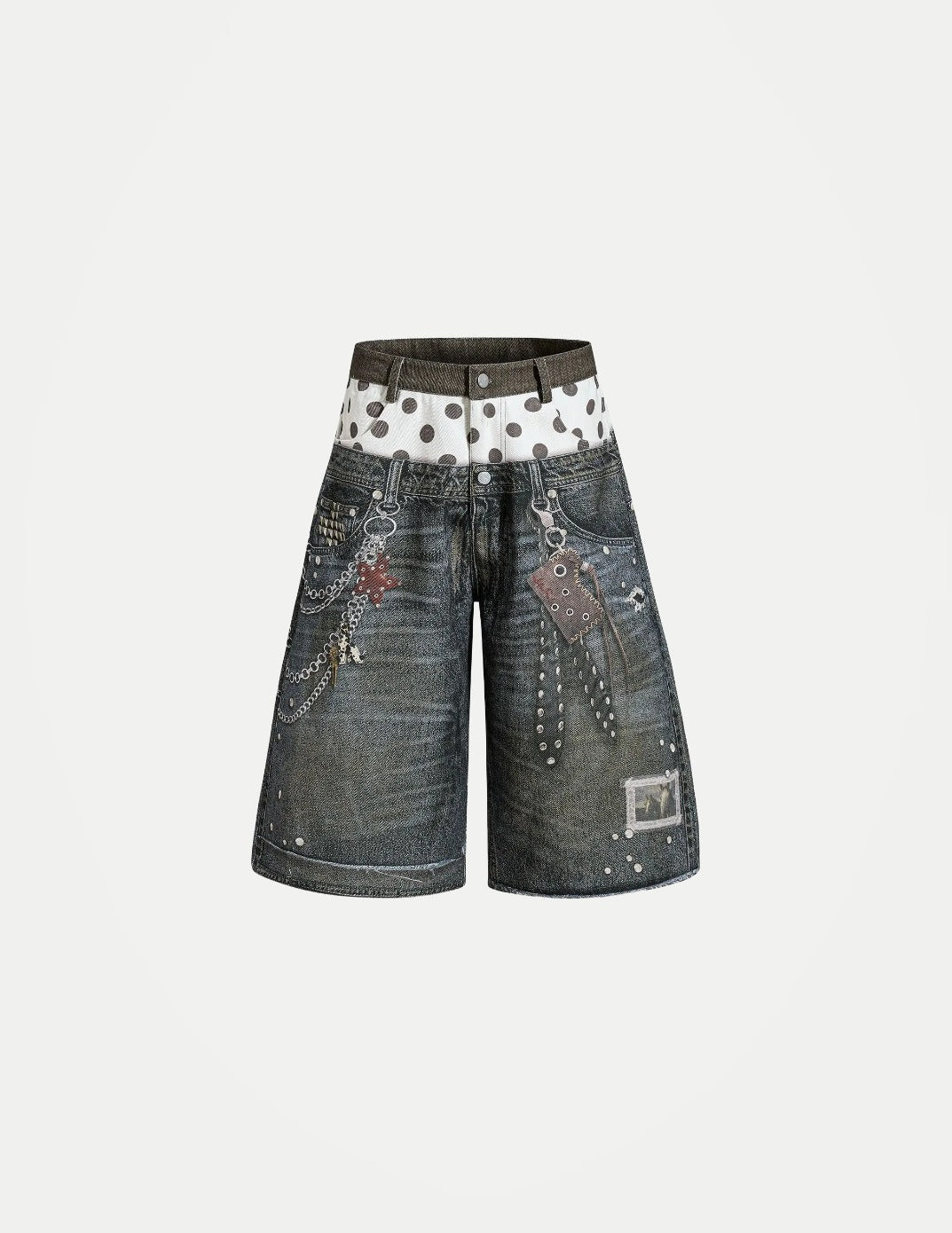 PFHQ Men’s Vintage Wide-Leg Denim Shorts – Loose Fit Cropped Jorts | Casual Streetwear