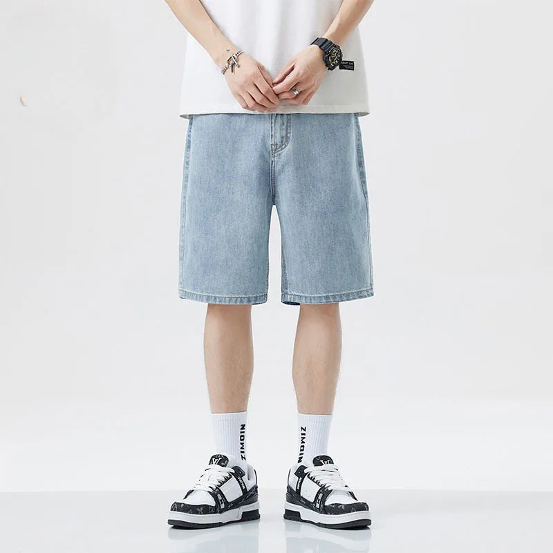 Men's Classic Stretch Denim Shorts – Straight Leg Summer Jorts