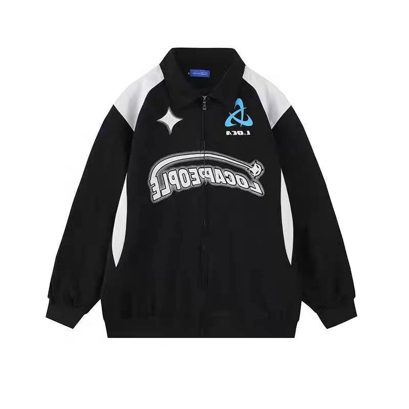 Women Y2K Oversized Sweatshirts Retro Korean Letter Print