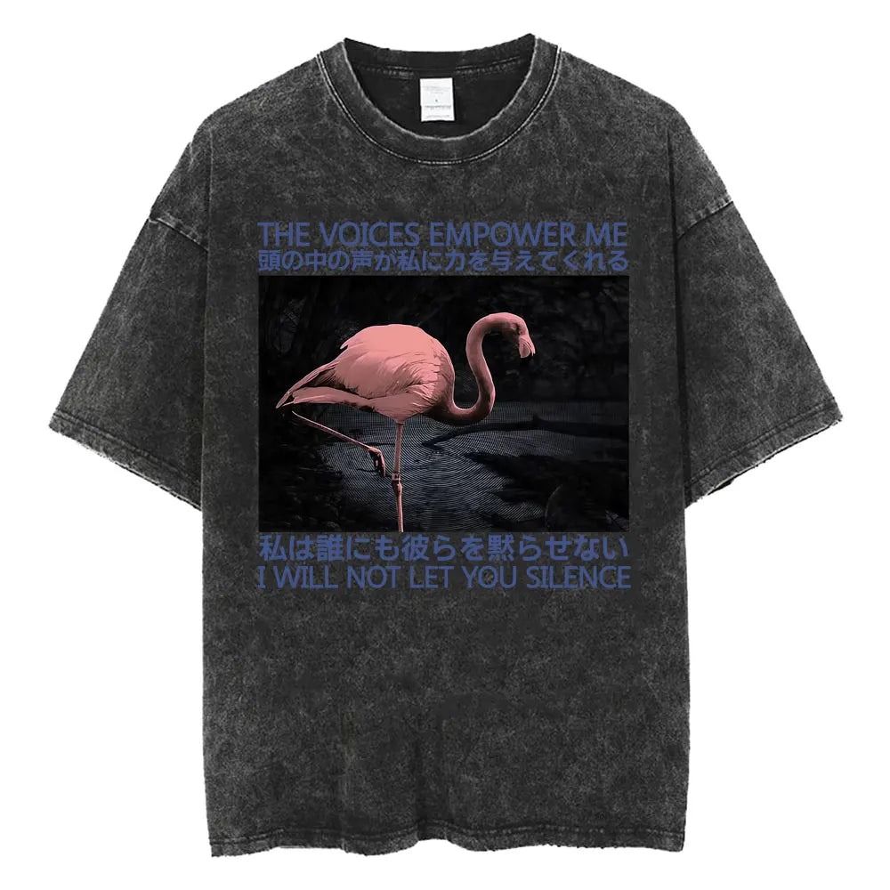 Unisex Japanese Fish Meme T-Shirt – Vintage Washed Oversized Tee | Harajuku Streetwear Graphic Top